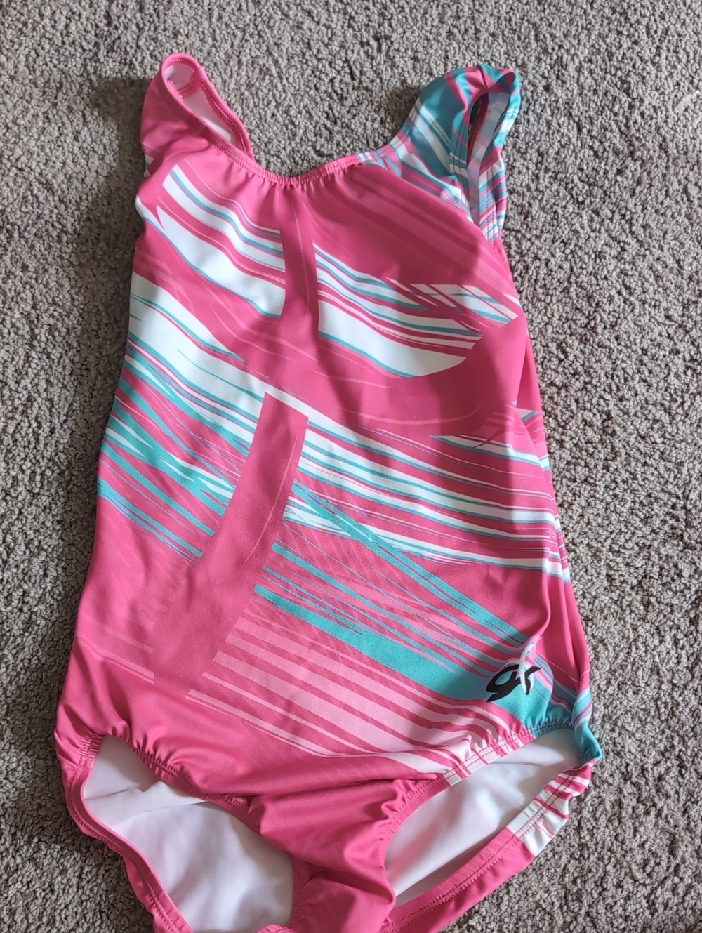 GK Pink & Aqua Striped Gymnastics Leo